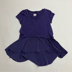 ANTHRO POSTMARK peplum top in plum color